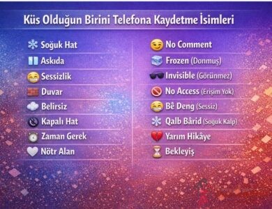 küs olduğun birini telefona kaydetme karışık